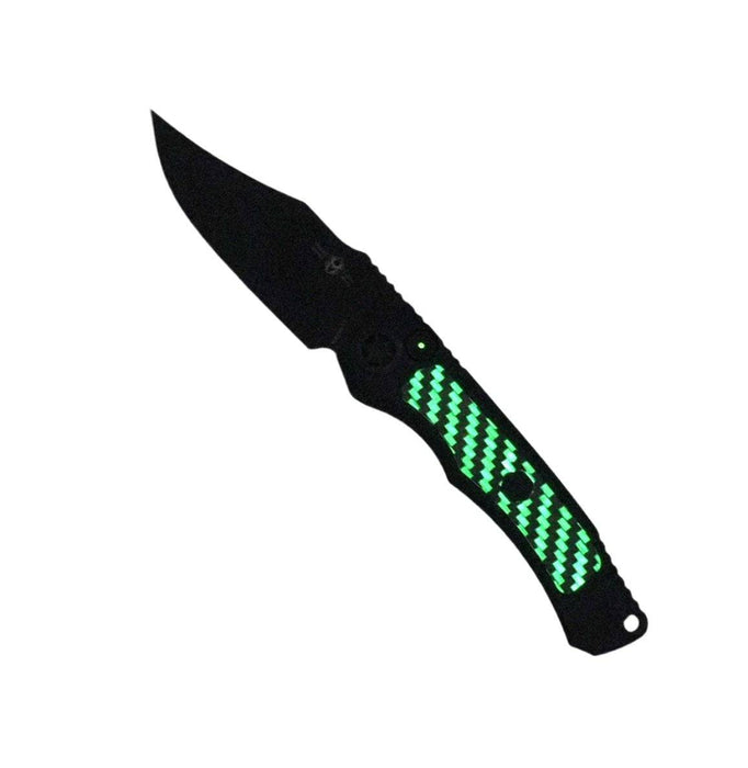 Heretic Wraith Auto DLC Knife Glow Carbon Fiber Inlays Tritium H002-6A-GLO/CF