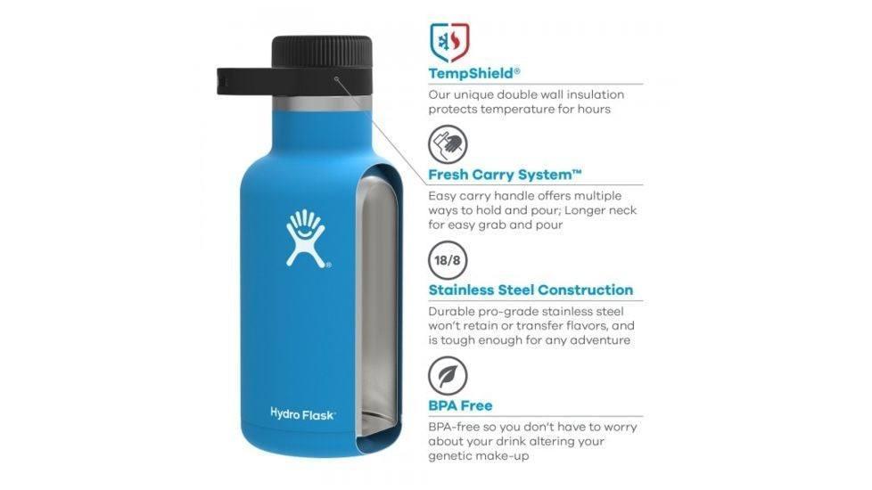 Hydro Flask Beer Growler - Stainless Steel - 64 oz, Stone