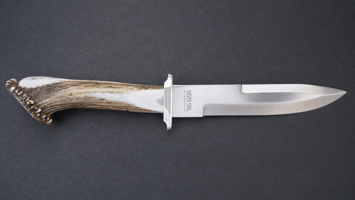 Silver Stag Pacific Bowie Crown Handle D2 Fixed Blade Knife - NORTH RIVER OUTDOORS