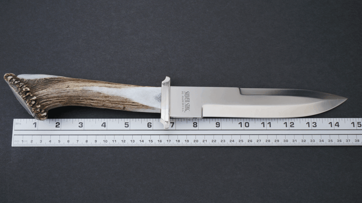Silver Stag Pacific Bowie Crown Handle D2 Fixed Blade Knife - NORTH RIVER OUTDOORS