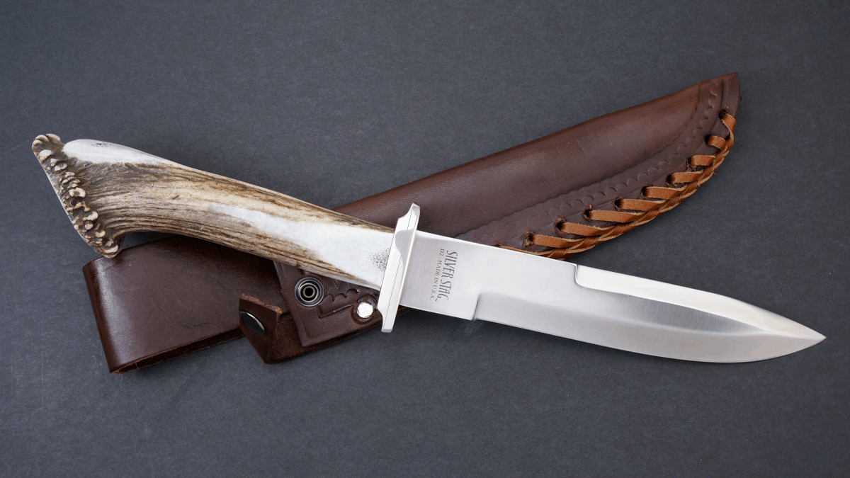Silver Stag Pacific Bowie Crown Handle D2 Fixed Blade Knife - NORTH RIVER OUTDOORS