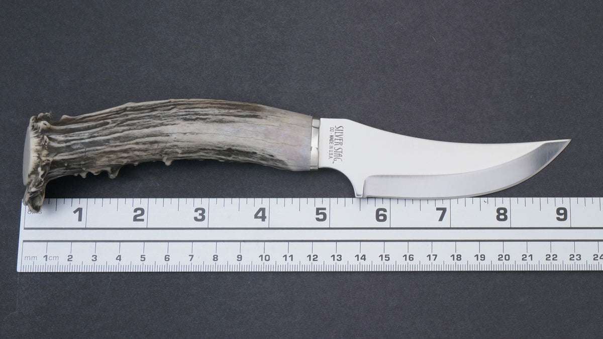 Silver Stag Cascade Hunter Crown Handle D2 Fixed Blade Knife - NORTH RIVER OUTDOORS