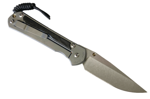 Chris Reeves Large Sebenza 31 Knife 3.61" MagnaCut Satin Blade Titanium Handles with Bog Oak Inlays