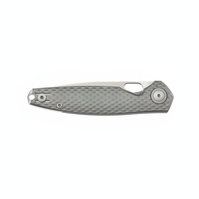 GiantMouse REO Folding Knife 3.325" MagnaCut Satin Drop Point Titanium Handles