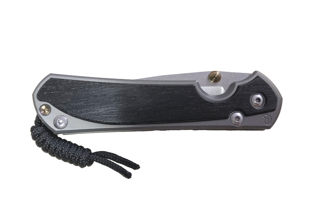 Chris Reeves Large Sebenza 31 Knife 3.61" MagnaCut Satin Blade Titanium Handles with Bog Oak Inlays