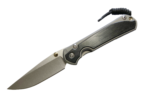 Chris Reeves Large Sebenza 31 Knife 3.61" MagnaCut Satin Blade Titanium Handles with Bog Oak Inlays