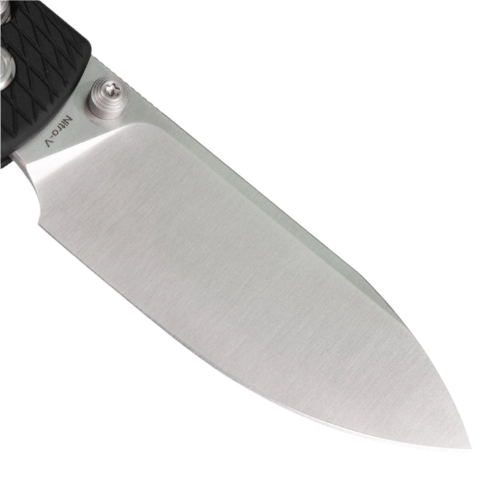 Vosteed Raccoon Crossbar Lock Knife 3.25" Nitro-V Blade & Black Aluminum Handle A0538