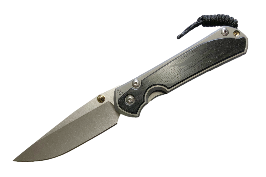 Chris Reeves Large Sebenza 31 Knife 3.61" MagnaCut Satin Blade Titanium Handles with Bog Oak Inlays