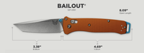 Benchmade Bailout Limited Edition 537-2301 Folding Knife 3V Tanto Satin