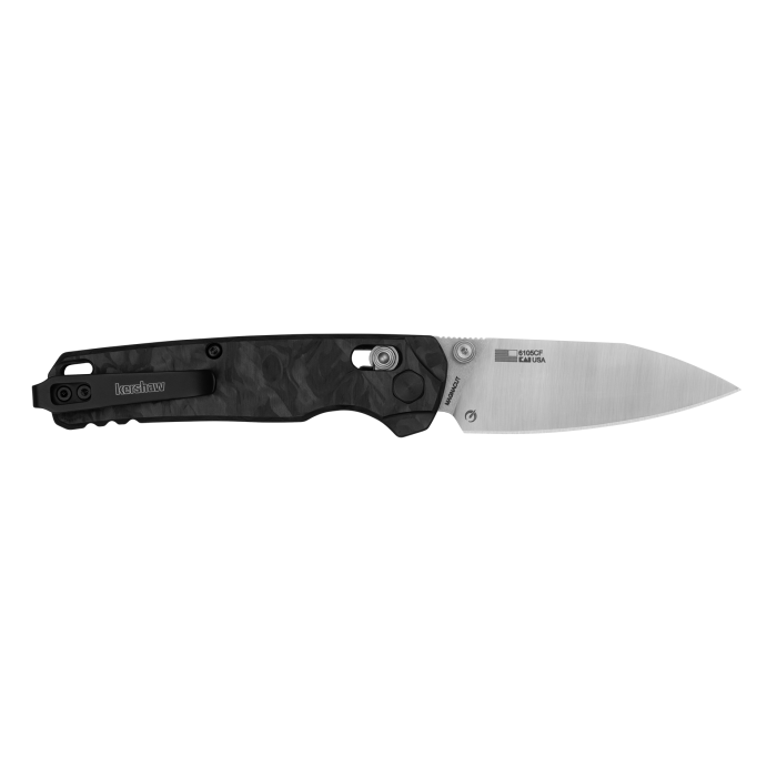 Kershaw 6105CF Bel Air DuraLock KVT Folding Knife 3.1" MagnaCut Two-Tone Drop Point Blade Marbled Carbon Fiber Handles