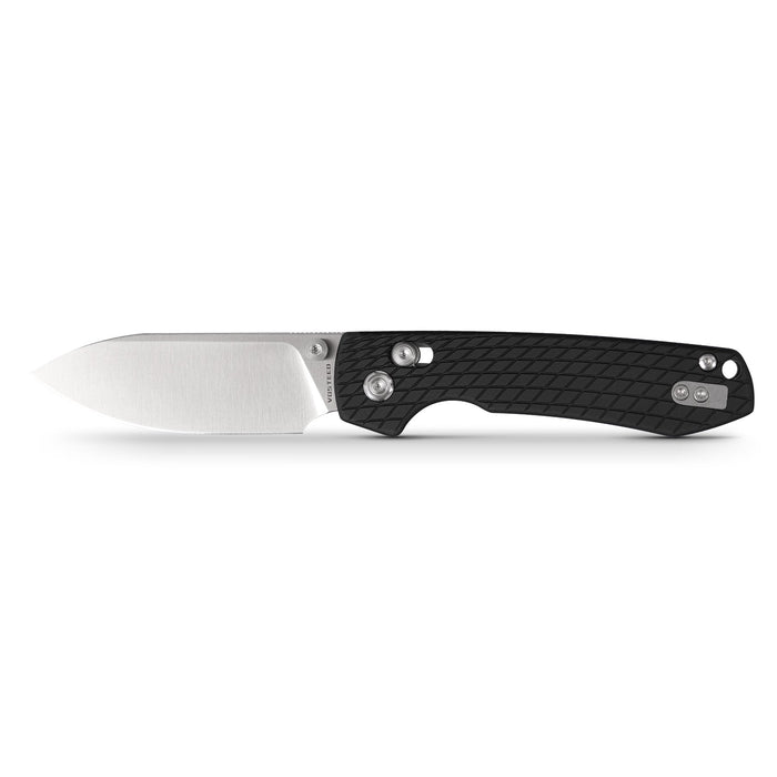 Vosteed Raccoon Crossbar Lock Knife 3.25" Nitro-V Blade & Black Aluminum Handle A0538