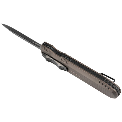 SOG Pentagon OTF Knife Black Blade FDE Handle 3.75" S35VN - NORTH RIVER OUTDOORS
