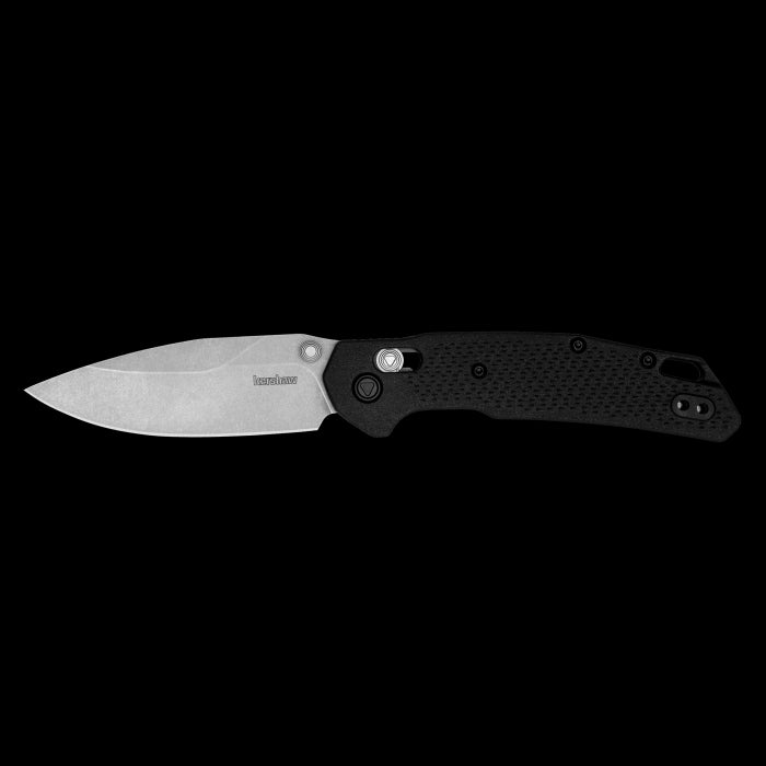 Kershaw 2037 Heist DuraLock Folding Knife 3.2" D2 Stonewashed Clip Point Black Nylon Handles