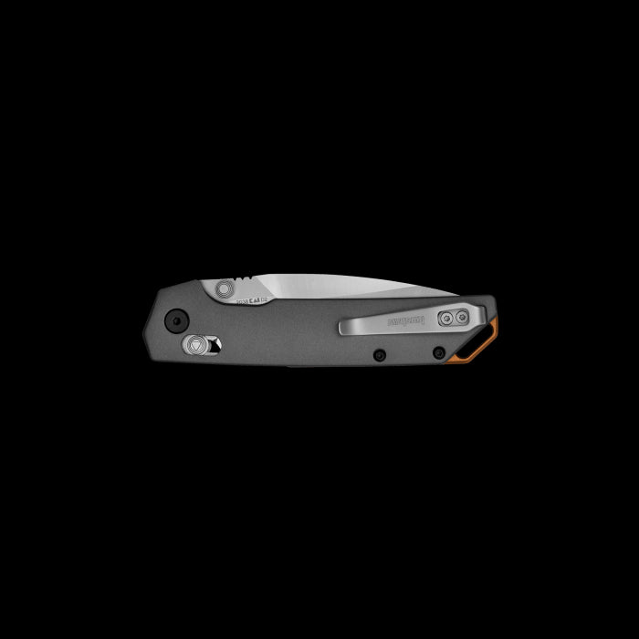 Kershaw 2038 Iridium DuraLock KVT Folding Knife 3.4" D2 Two-Tone Spear Point Blade Gray Aluminum Handles