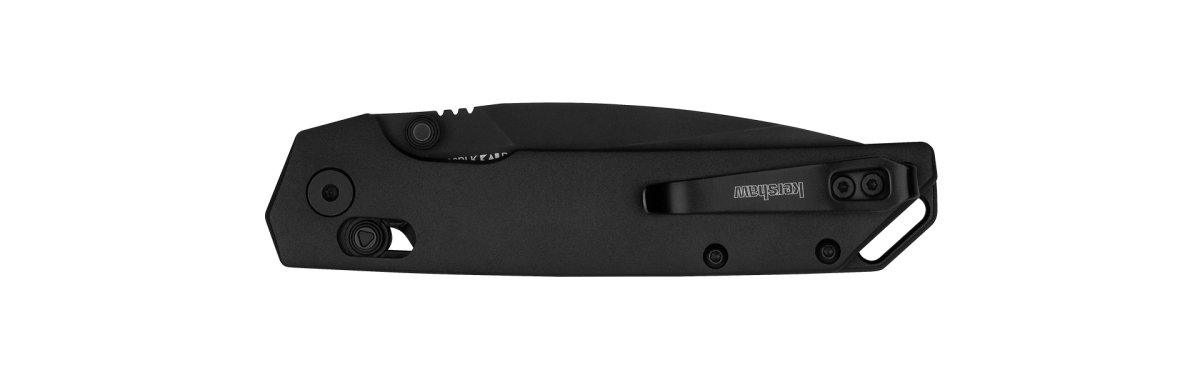 Kershaw 2038BLK Iridium DuraLock KVT Folding Knife 3.4" D2 Black PVD Spear Point Blade AXIS/Crossbar Lock