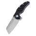 Kizer Cutlery Vanguard Sheepdog XL C01C Flipper Knife 3.9" 154CM Satin Blade, Black G10 Handles