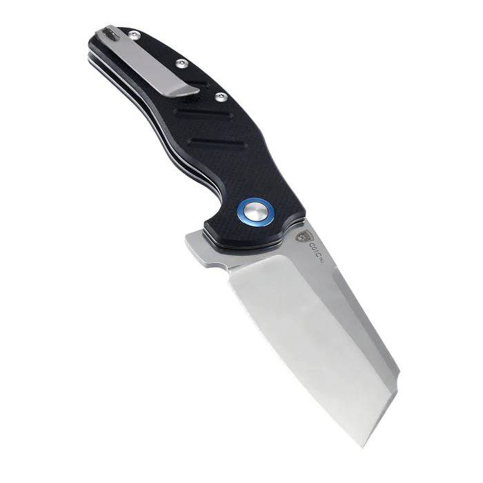 Kizer Cutlery Vanguard Sheepdog XL C01C Flipper Knife 3.9" 154CM Satin Blade, Black G10 Handles