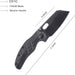 Kizer Cutlery Vanguard Sheepdog XL C01C Flipper Knife 3.9" 154CM Satin Blade, Black G10 Handles