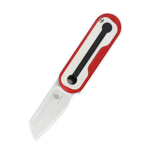 Kizer Ki2583A2 Azo/Liz Mini Bay Slipjoint Flipper Knife 1.875" S35VN Sheepsfoot Red Black G10