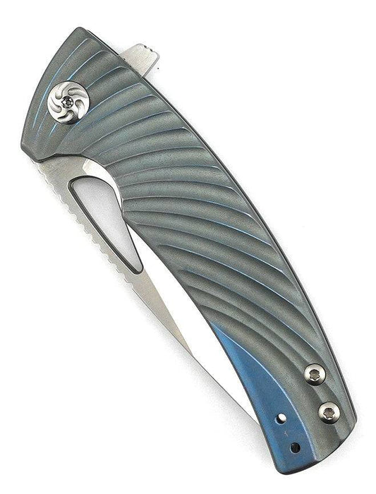 Kizer TK Knives Kyre Flipper Knife Blue Titanium (Pre-owned)