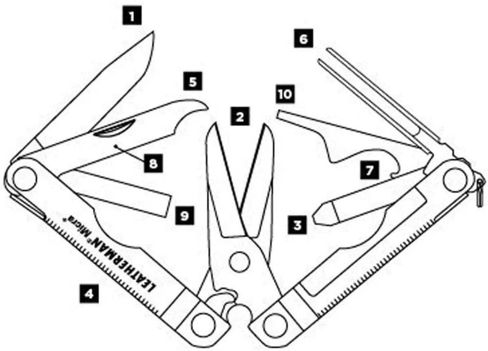 Leatherman Micra Keychain Multi-Tool 10-in-1 (USA)