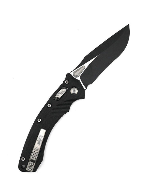 Microtech Amphibian RAM-LOK Manual Folding Knife M390MK Fluted Black G-10 Blade (3.9" Black)