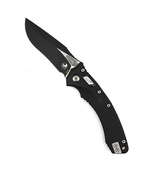 Microtech Amphibian RAM-LOK Manual Folding Knife M390MK Fluted Black G-10 Blade (3.9" Black)