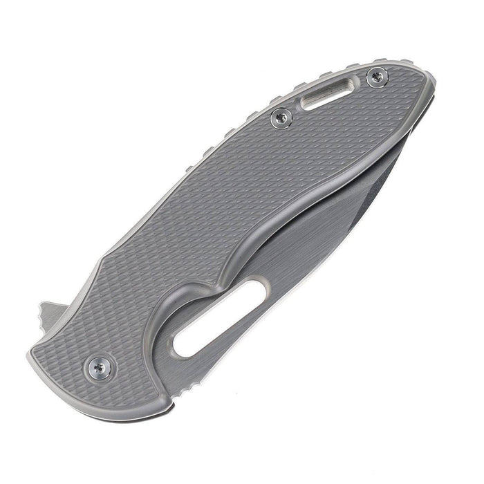 Mechforce Rick Lala Collab Sentry Folding Knife Diamond Plate Titanium Handle M390