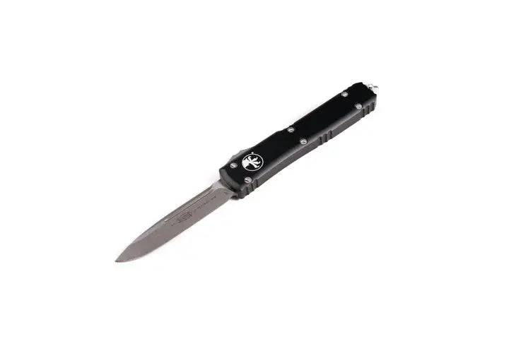 Microtech 121-10AP Ultratech Auto S/E Knife 3.46" Apocalyptic Plain Blade, Black Handles