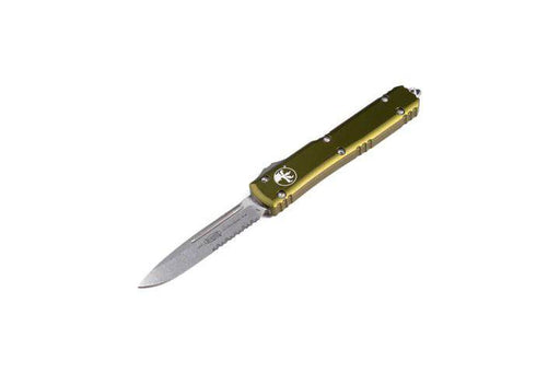 Microtech 121-11OD Ultratech Auto S/E Knife 3.46" Stonewashed Partial Serrated OD Handles