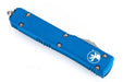 Microtech 121-4BL Ultratech Auto OTF Knife 3.46" Satin Drop Point Blade Blue Handles