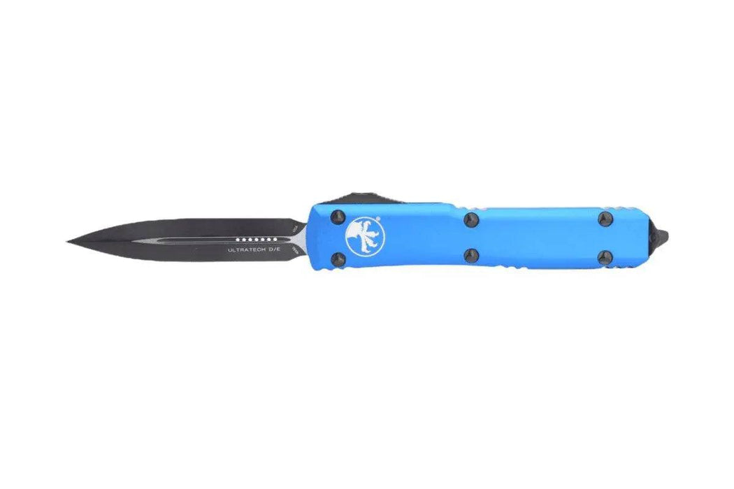 Microtech 122-1BL Ultratech Auto OTF 3.46" Black D/E Blue Handles