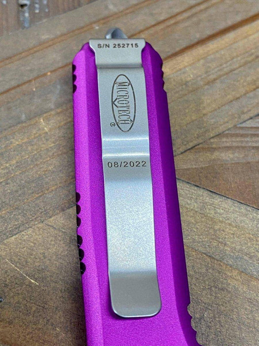 Microtech 123-10 VI Violet Ultratech Auto OTF Knife 3.46" Tanto