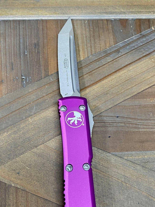 Microtech 123-10 VI Violet Ultratech Auto OTF Knife 3.46" Tanto