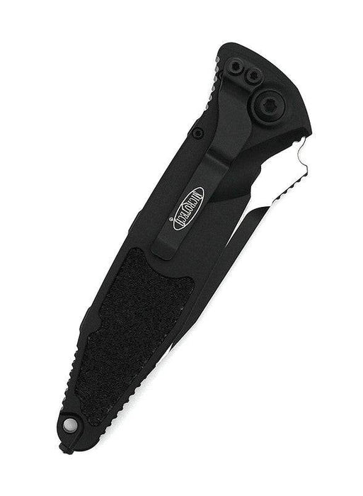 Microtech 160A-1T Socom Elite Tactical Auto Folding Knife 4.05" All Black Clip Point Plain Blade Black Handles