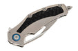 Microtech 165C-4CFITI Matrix Titanium Carbon Fiber Inlay Blue Pivot Collar Hand Rubbed Satin Knife