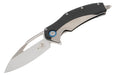 Microtech 165C-4CFTI Matrix Carbon Fiber Titanium Blue Pivot Hand Rubbed Satin Blade