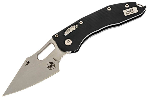 Microtech 169RL-10FL Stitch S/E Ram-Lok Fluted Black Handle Stonewashed Blade