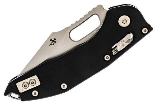 Microtech 169RL-10FL Stitch S/E Ram-Lok Fluted Black Handle Stonewashed Blade