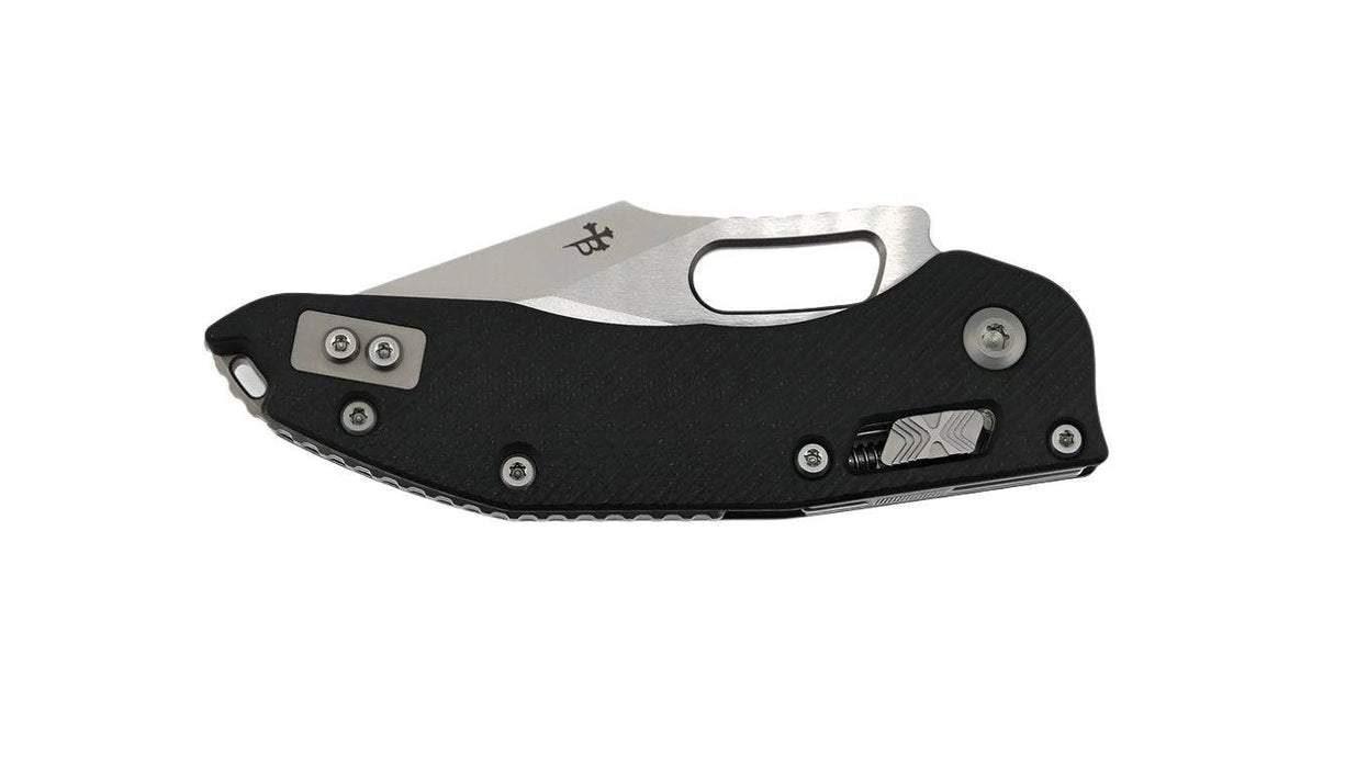 Microtech 169RL-10FLGTBK Stitch S/E Ram-Lok Black Fluted G-10 Handle Stonewashed Blade