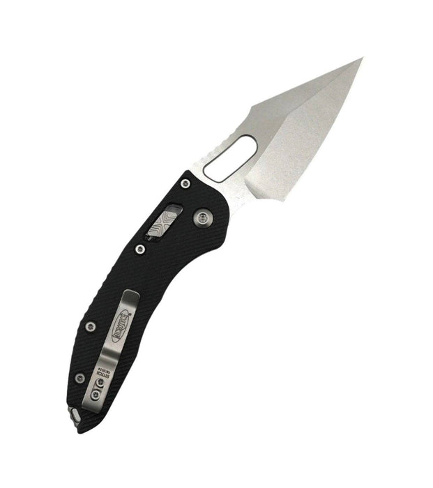 Microtech 169RL-10FLGTBK Stitch S/E Ram-Lok Black Fluted G-10 Handle Stonewashed Blade