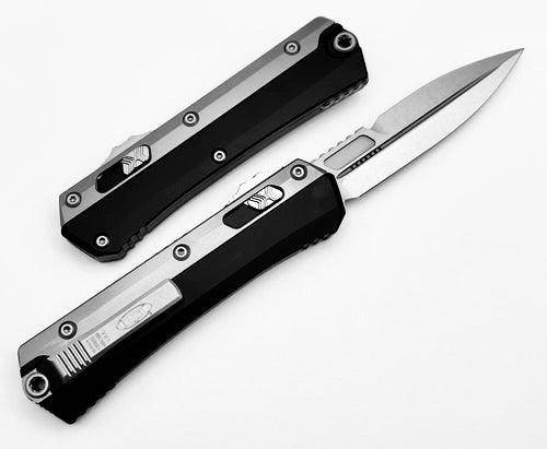 Microtech 184-10AP Glykon Auto OTF Knife 3.75" Apocalyptic Double Edge Bayonet Titanium Overlays