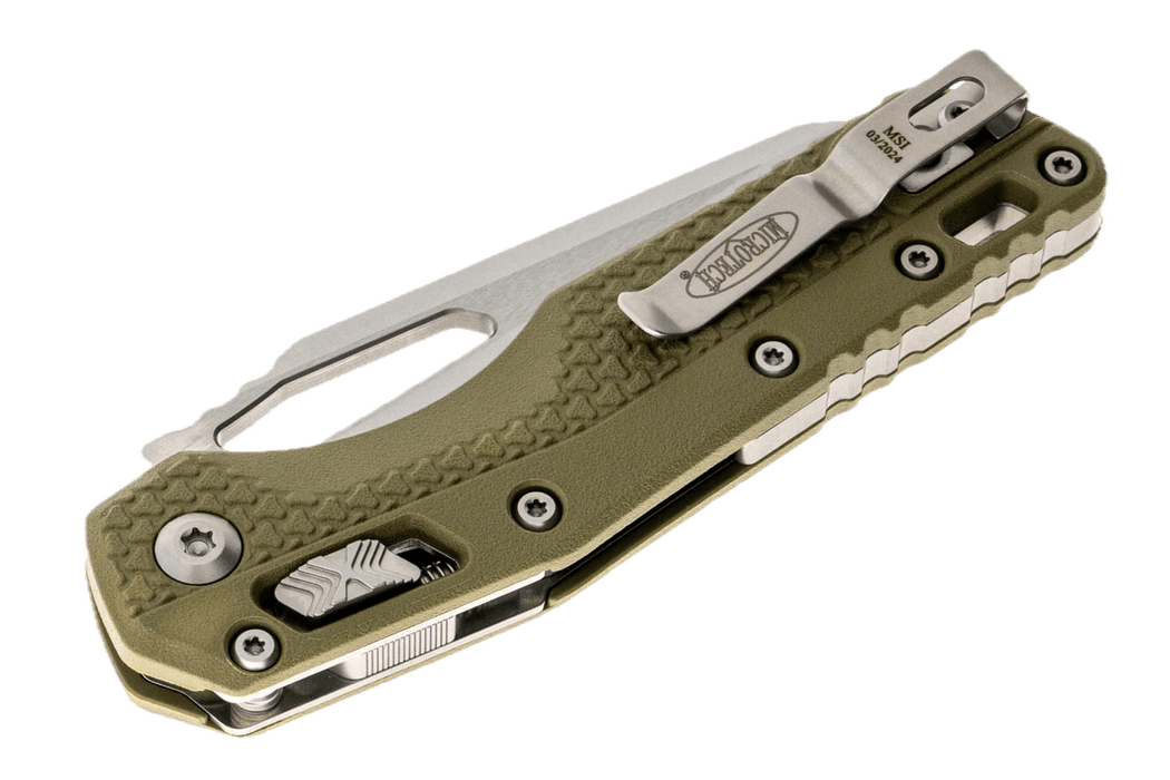 Microtech 210T-10PMOD MSI S/E OD Green Injection Molded Handle Stonewashed