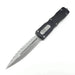 Microtech 227-12 Dirac Delta D/E - Black Handle - Stonewashed Full Serration