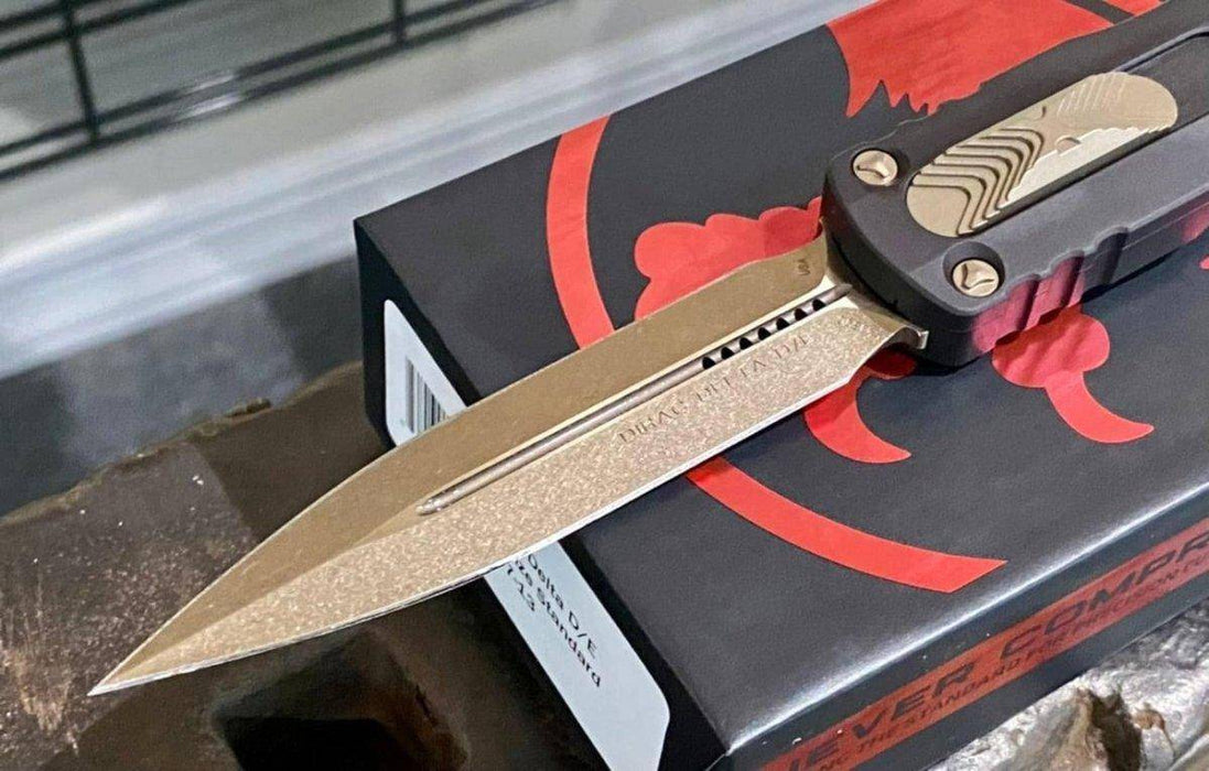 Microtech 227-13 Dirac Delta D/E - Black Handle - Bronze Blade