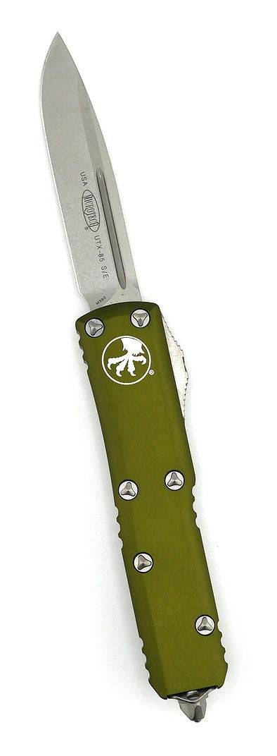 Microtech 231-10OD UTX-85 Auto OTF Knife 3" Stonewashed Drop Point Plain Blade OD Green Handles