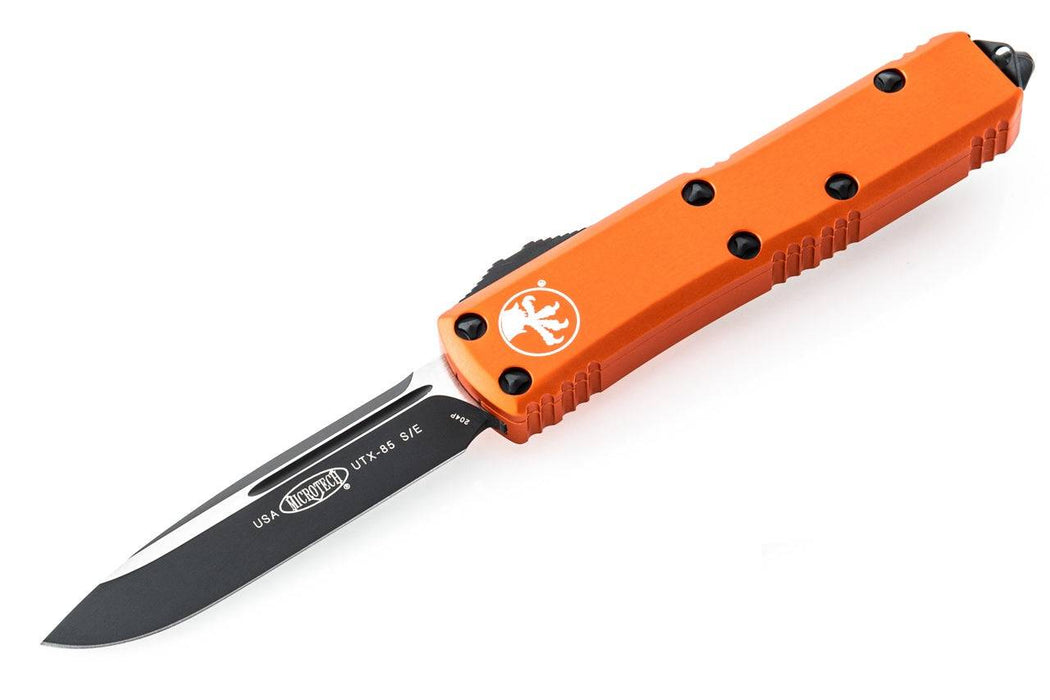 Microtech 231-1OR UTX-85 S/E Auto Knife Orange Handle Black Blade