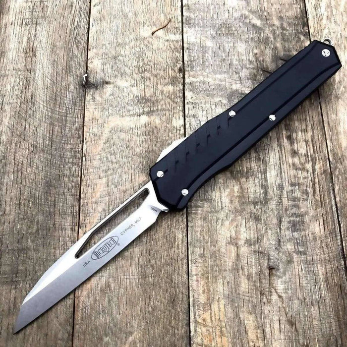 Microtech 241M-10 Cypher MK7 S/E Black Handle - Stonewash