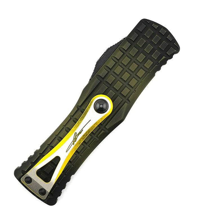 Microtech 703-12APFRGS Signature Hera OTF Auto Knife 3.125" Apoc Drop Point Grenade Green Frag