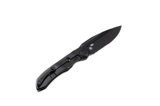 Microtech Anax Manual Folding Knife 3.7" M390 Black DLC Drop Point Titanium Handle Carbon Fiber Inlay (USA)